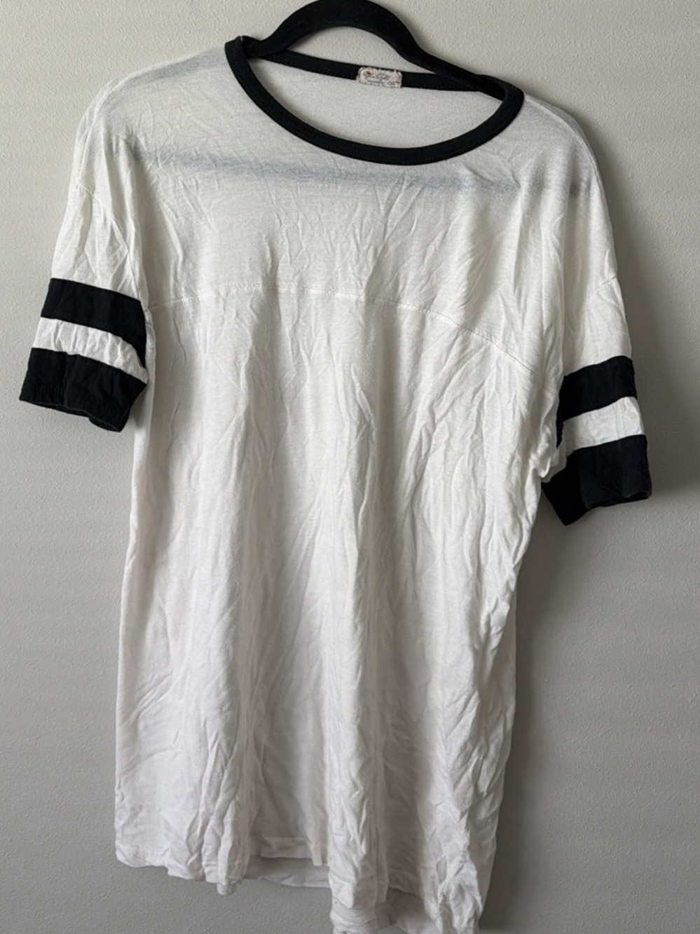 John Galt (Brandy Melville) White & Black T-Shirt Dress